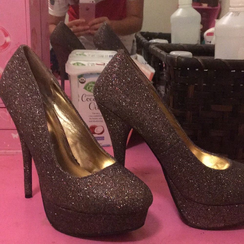 Glittery high heels
